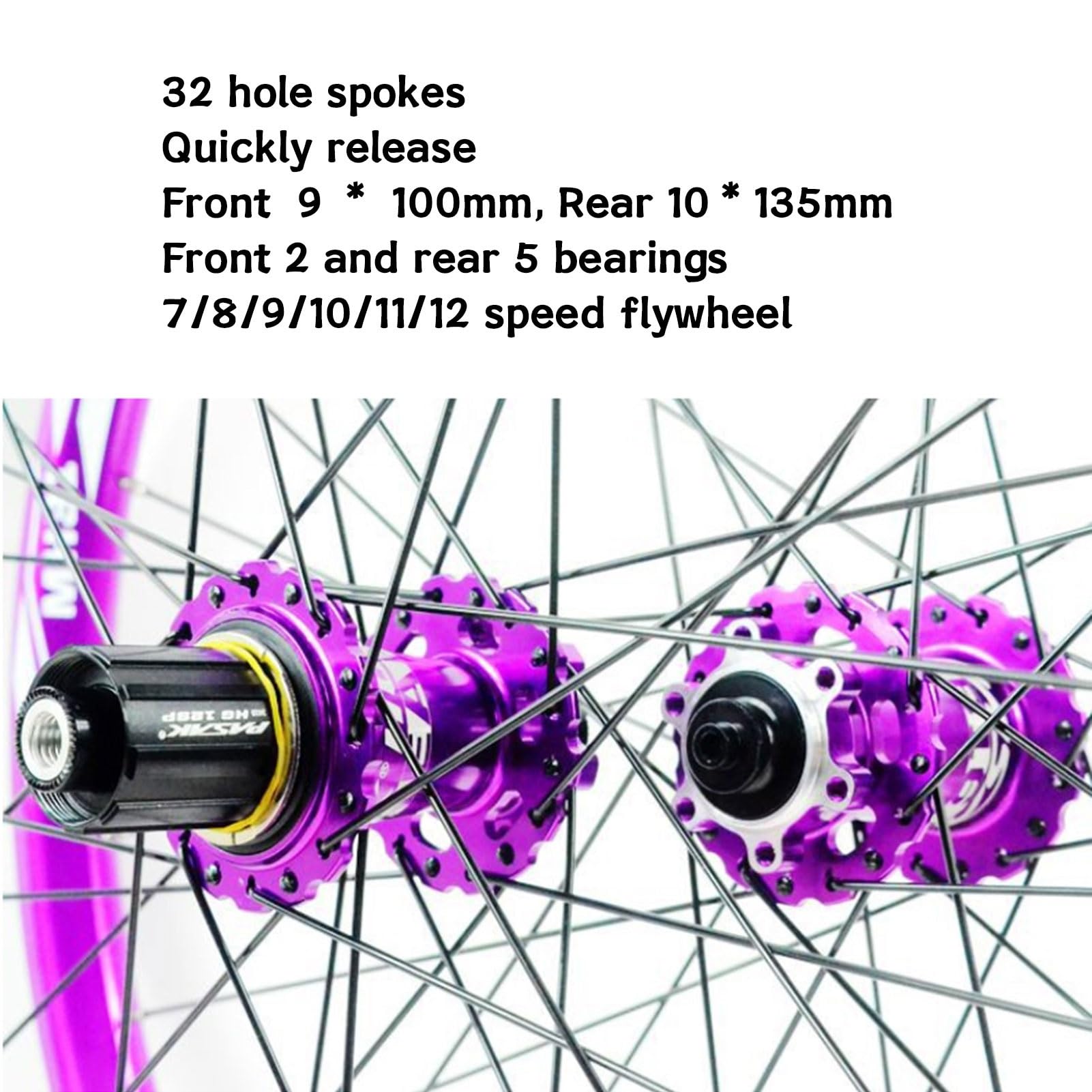 Amazon | 26/27.5/29インチMTBホイールセット、ディスクブレーキ、32穴